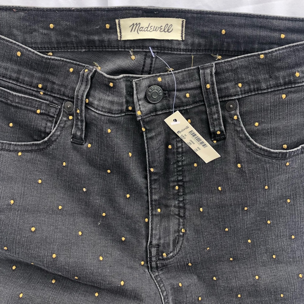 NWT Madewell High-Rise Skinny Jeans: Metallic Dot